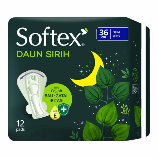 Softex Daun Sirih 12 pads 36 cm